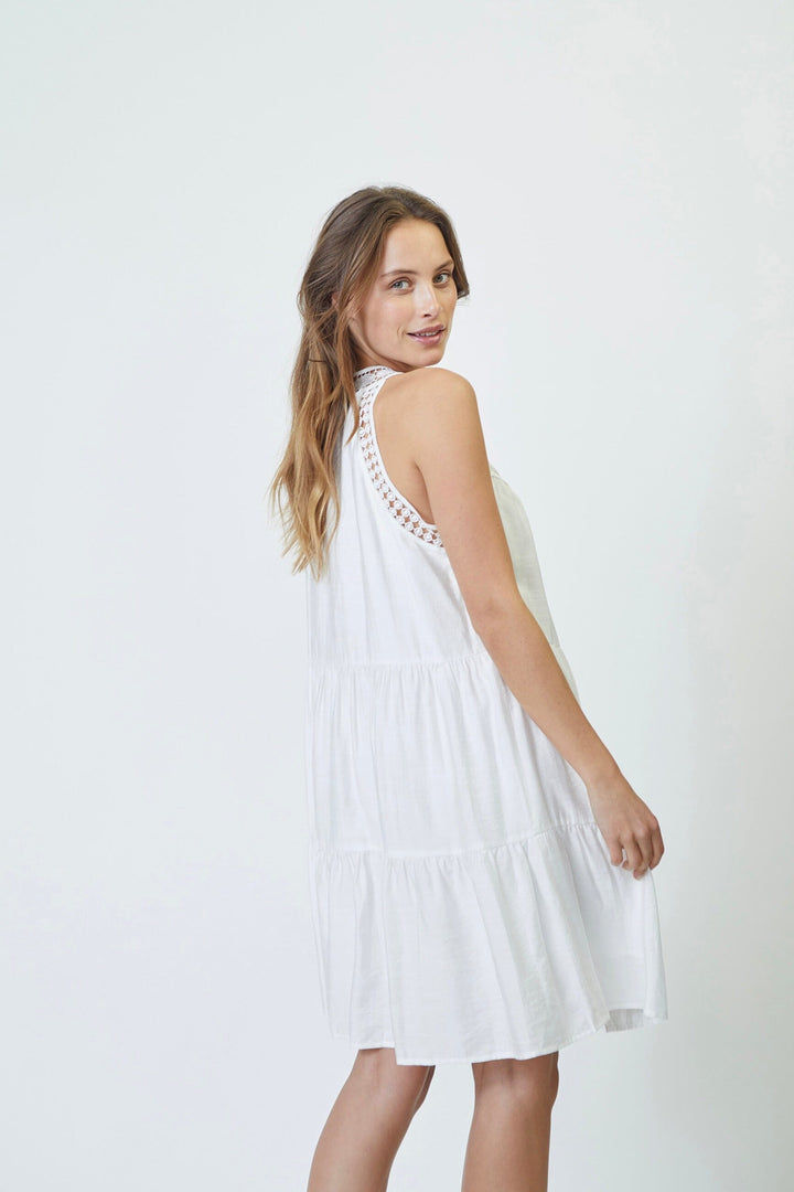 Co´Couture - Heracc Lace Crop Dress 36500 - 11 - Off White Kjoler 
