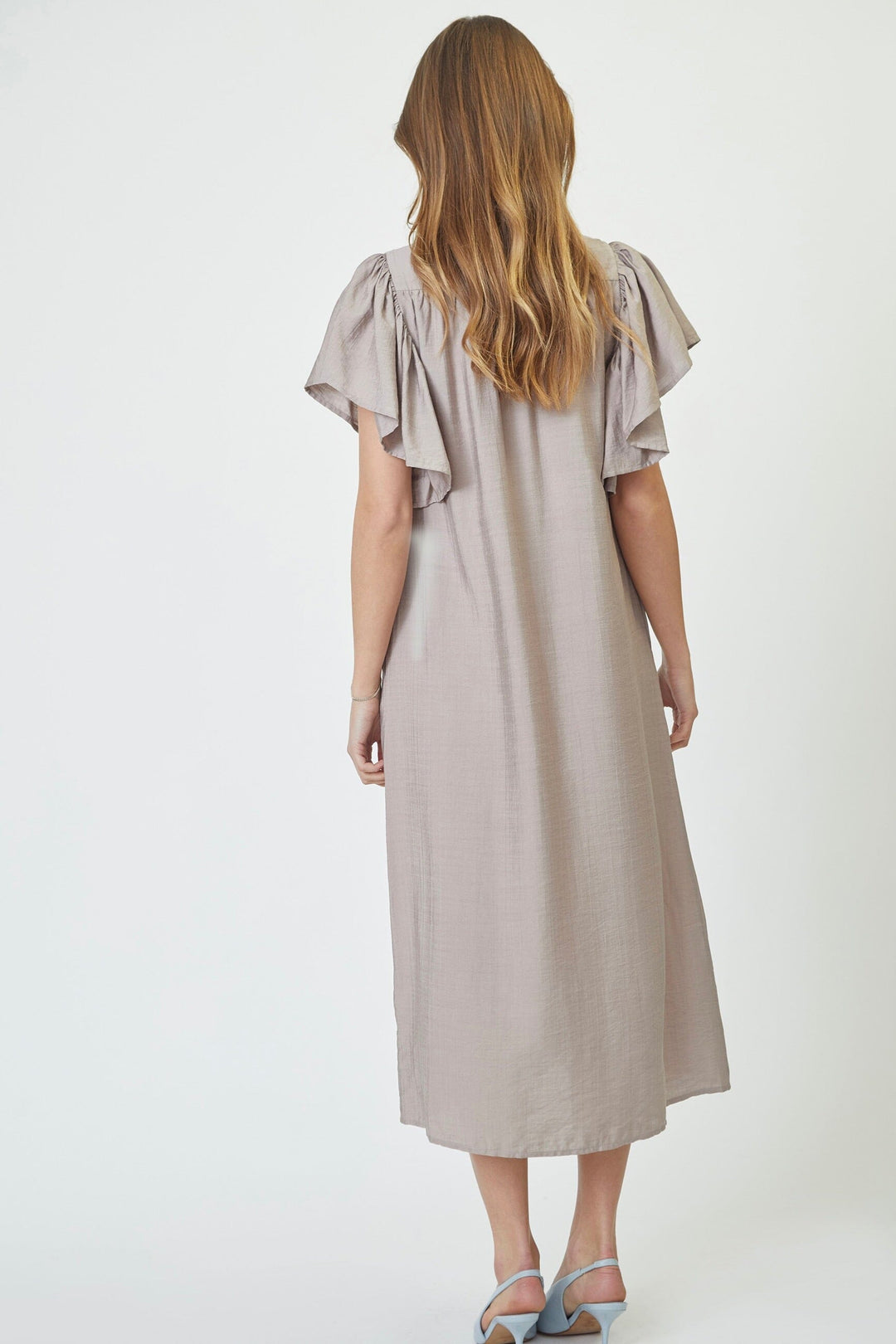 Co´Couture - Heracc Ss Frill Dress 36421 - 154 - Walnut Kjoler 