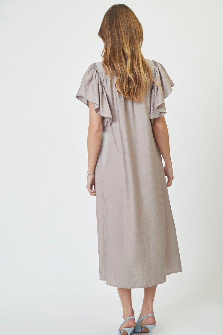 Co´Couture - Heracc Ss Frill Dress 36421 - 154 - Walnut Kjoler 