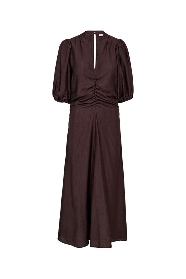 Co´Couture - Heracc Ss Puff Dress 46093 - 145 - Dark Brown