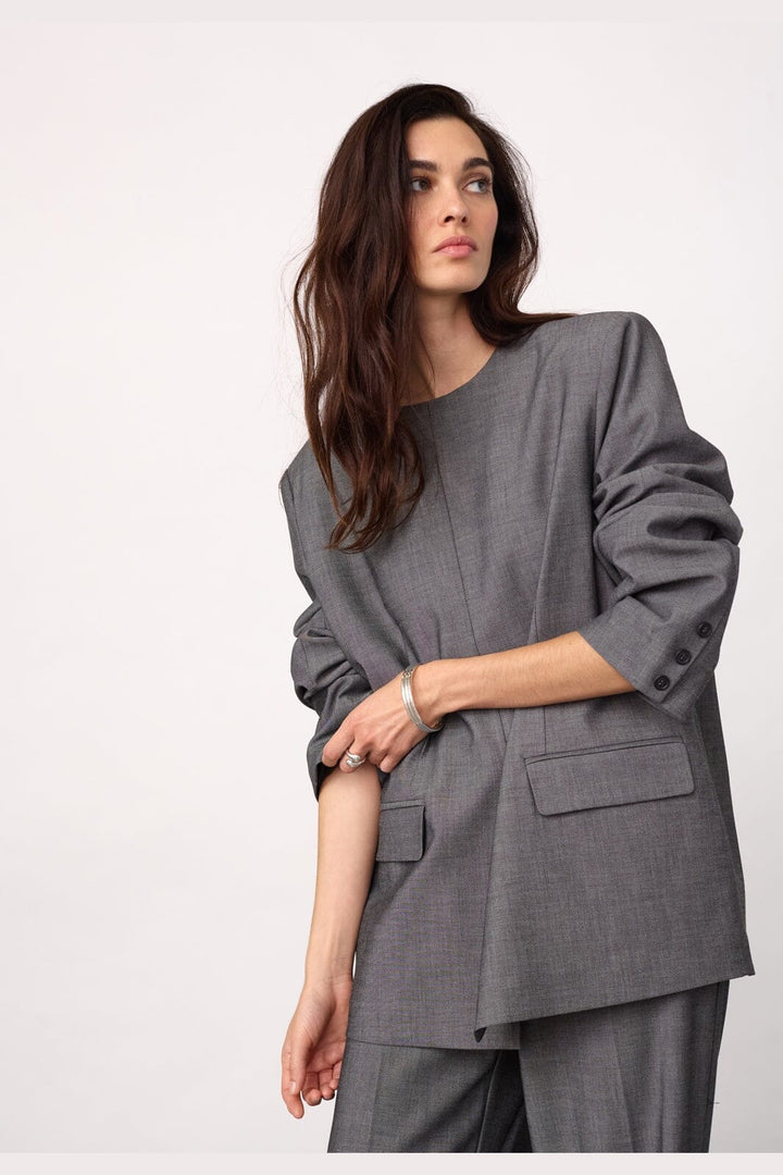 Co´Couture - Jackycc Blazer Blouse 500290 - 65003 - Mid Grey