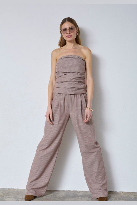 Co´Couture - Jihocc Stripe Tube Top 45135 - 46 - Brown