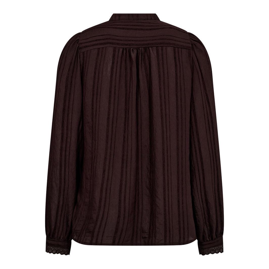 Co´Couture - Kesicc Lace Shirt 35960 - 145 - Dark Brown Skjorter 