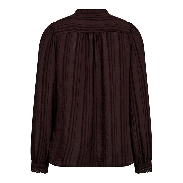 Co´Couture - Kesicc Lace Shirt 35960 - 145 - Dark Brown Skjorter 