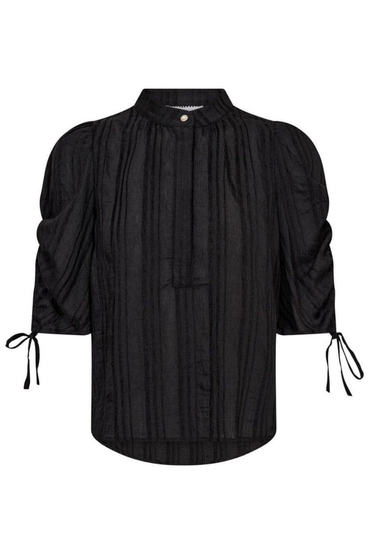 Co´Couture - Kesicc Ss Puff Blouse 35956 - 96 - Black Bluser 