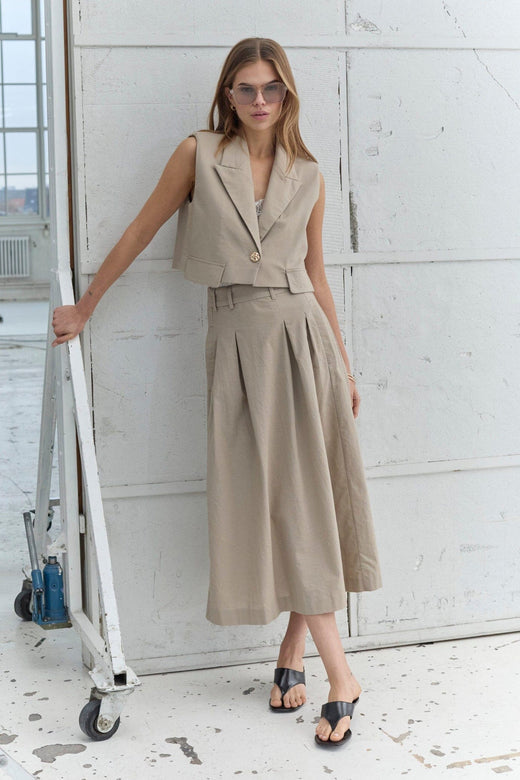 Co´Couture - Leilacc Anya Pleat Skirt 44025 - 320 - Bisquit Nederdele 