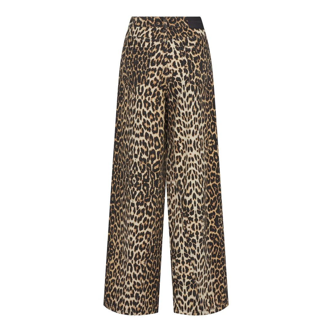 Co´Couture - Leocc Denim Panel Long Pant 31236 - 16 - Khaki Bukser 