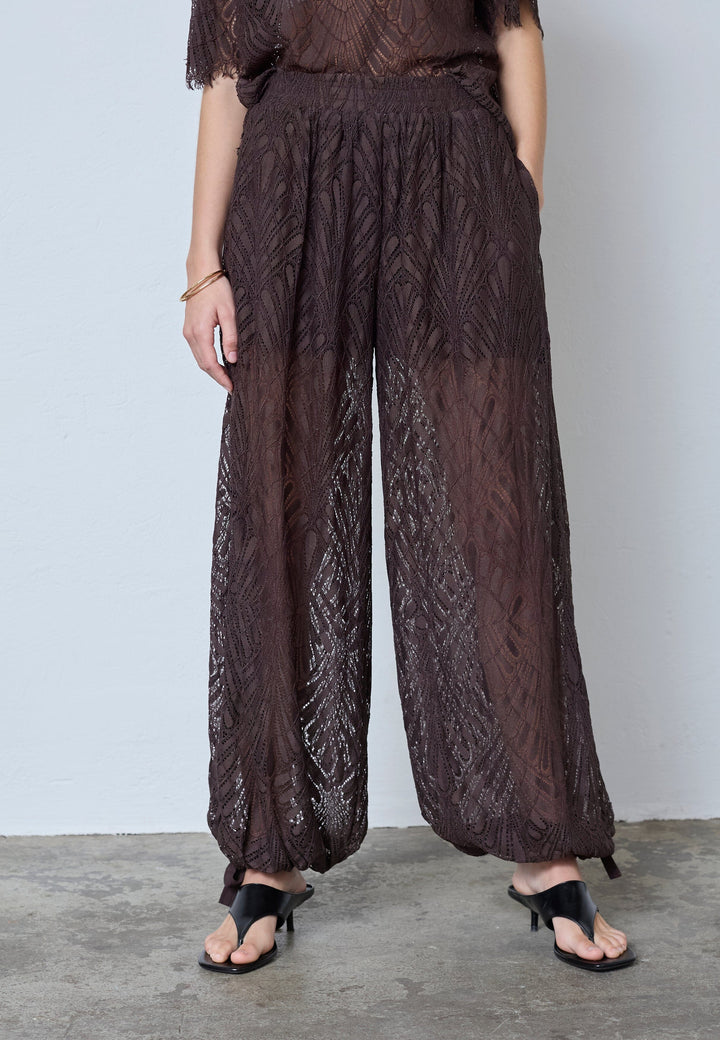 Co´Couture - Leticc Balloon Pant 41107 - 145 - Dark Brown Bukser 