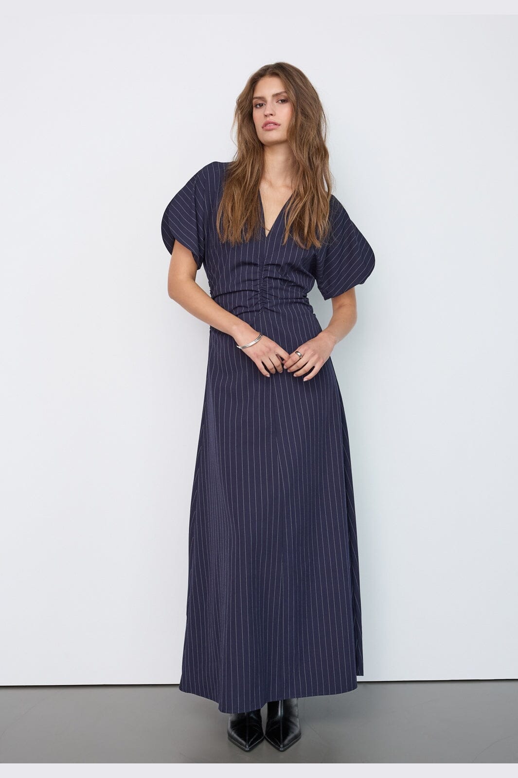 Co´Couture - Licacc Pin Gathering Dress 500501 - 40007 - Navy