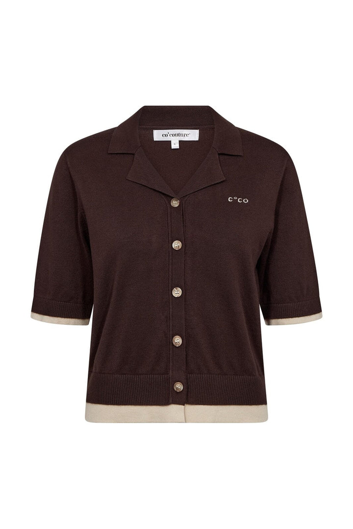 Co´Couture - Luecc Crop Cardigan 42019 - 145 - Dark Brown