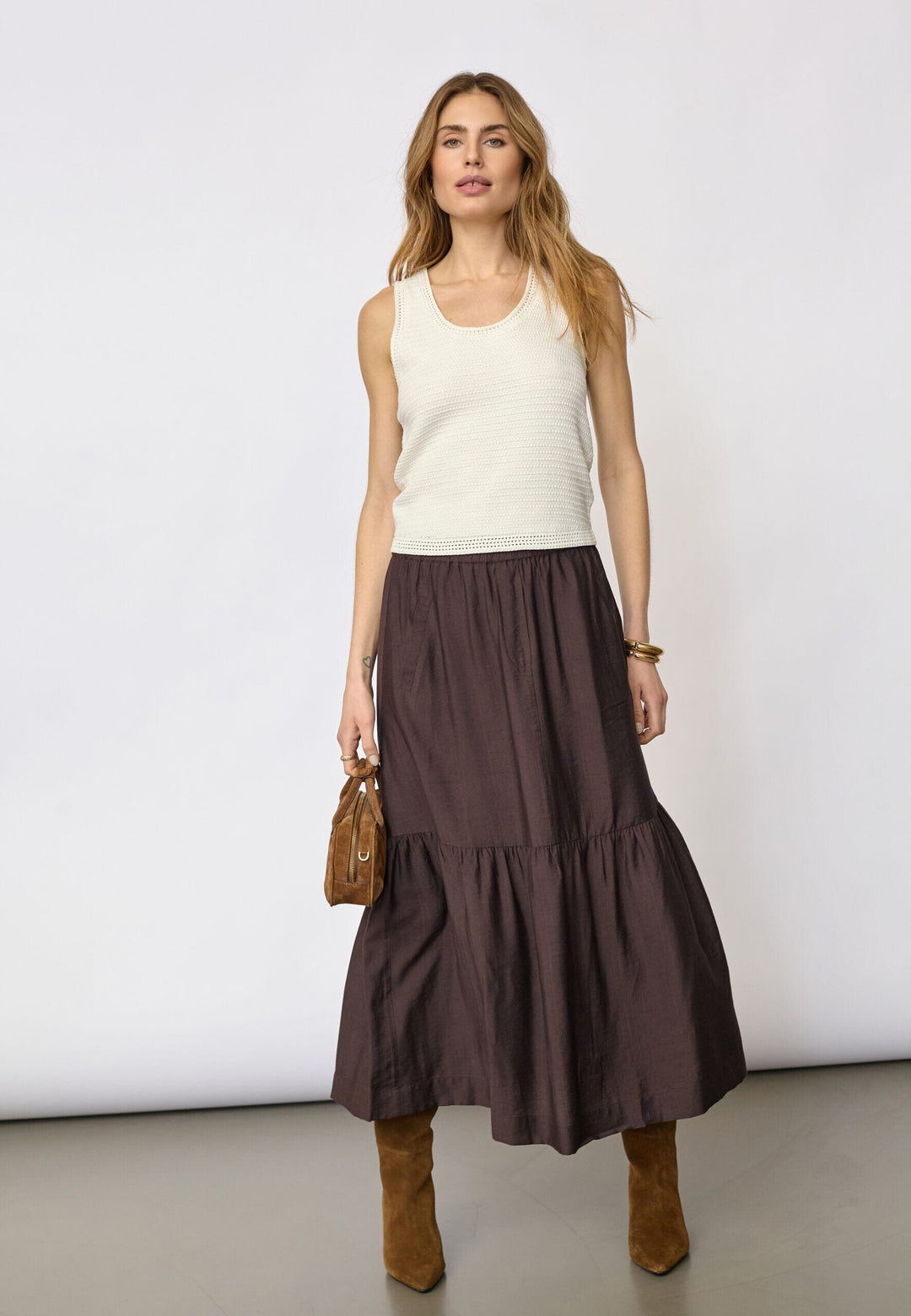 Co´Couture - Luecc Knit Top 42026 - 11 - Off White Strikbluser 