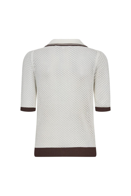 Co´Couture - Luecc Pointelle Ss Cardigan 42028 - 11 - Off White