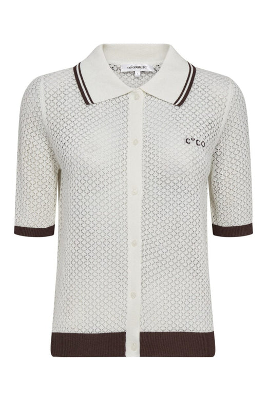 Co´Couture - Luecc Pointelle Ss Cardigan 42028 - 11 - Off White