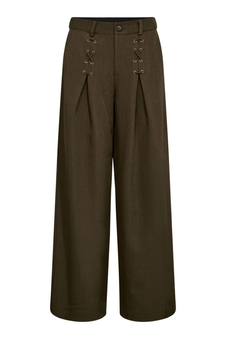 Co´Couture - Lunacc Eyelet Wide Pant 31554 - 69 - Military Olive