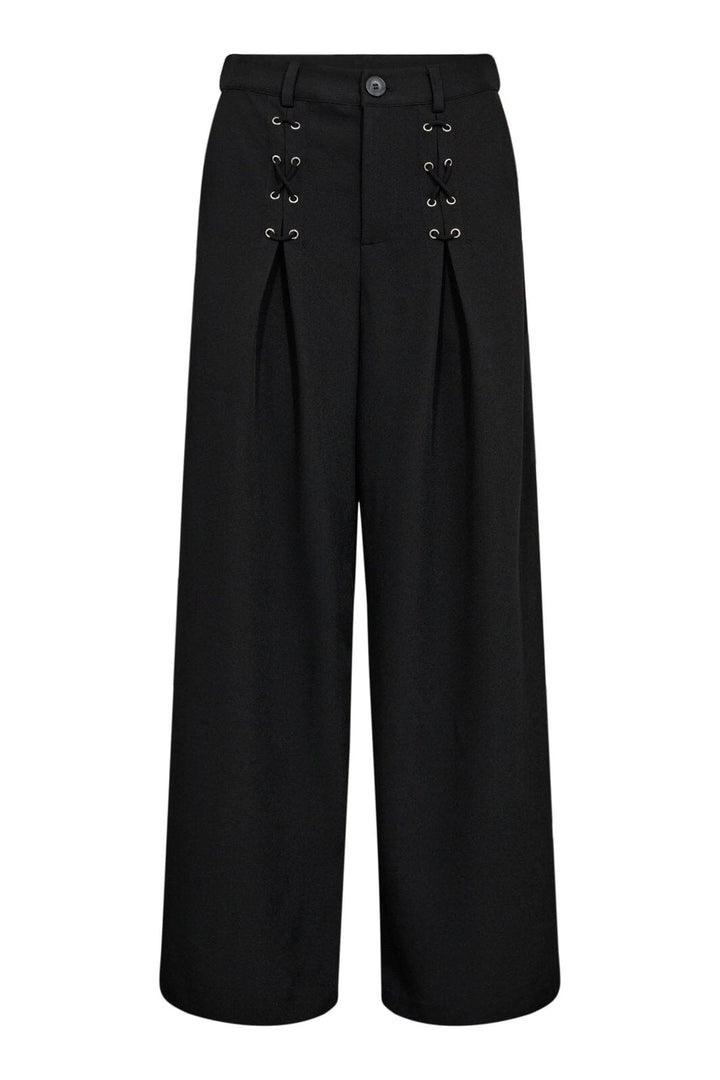 Co´Couture - Lunacc Eyelet Wide Pant 31554 - 96 - Black