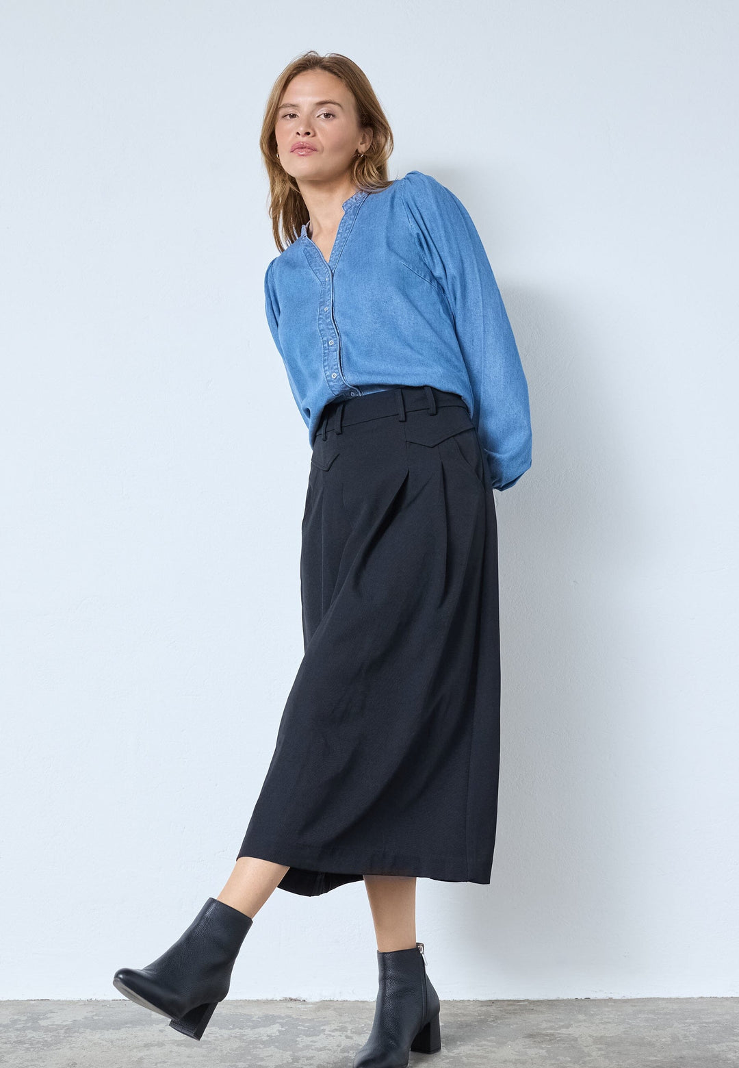 Co´Couture - Lunacc Pocket Pleat Skirt 34222 - 96 - Black Nederdele 