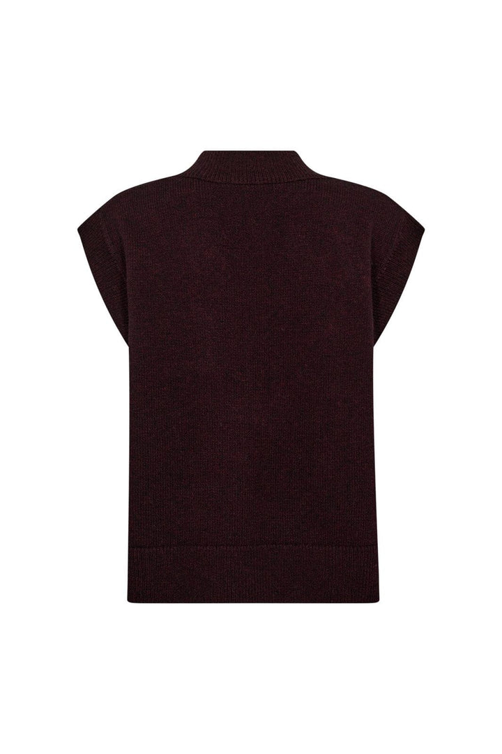 Co´Couture - Majacc V-Knit Vest 32220 - 87 - Winered