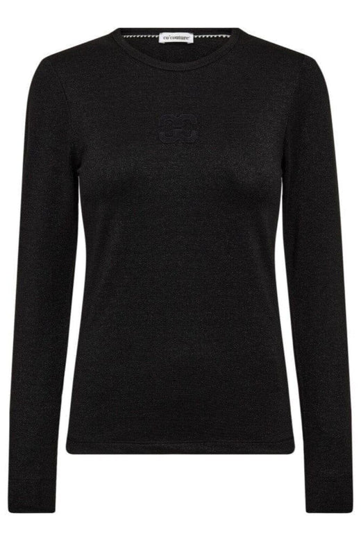 Co´Couture - Mannycc Lurex Emb L/S Tee 33210 - 96 - Black T-shirts 
