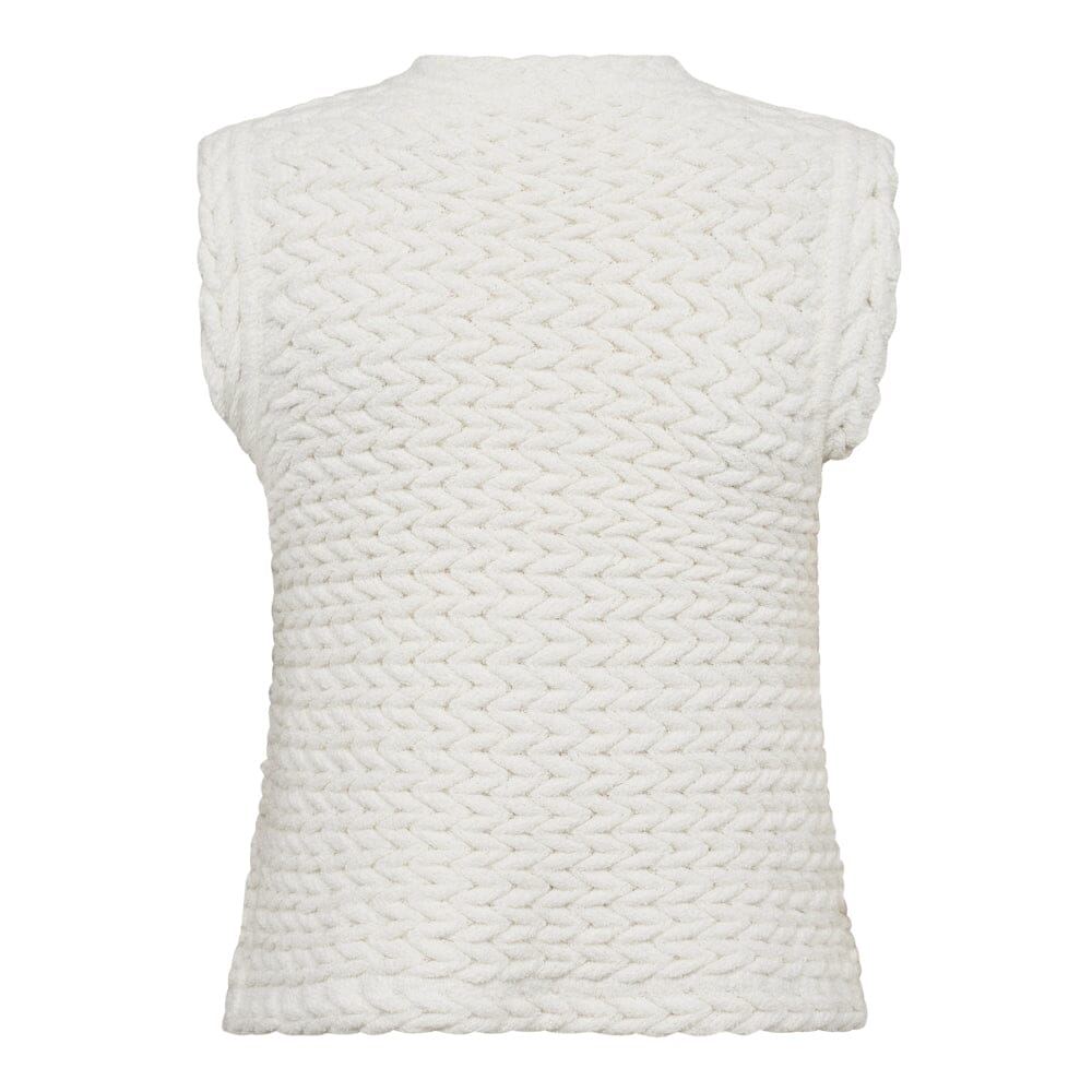 Co´couture - Millycc Knit Vest 32131 - 11 Off White Strikbluser 