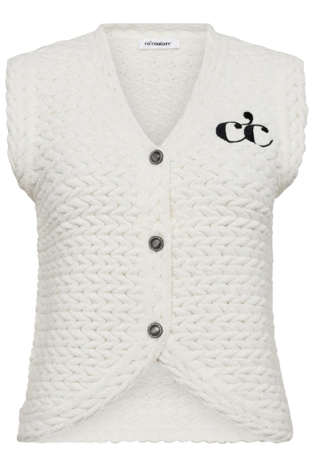 Co´couture - Millycc Knit Vest 32131 - 11 Off White Strikbluser 