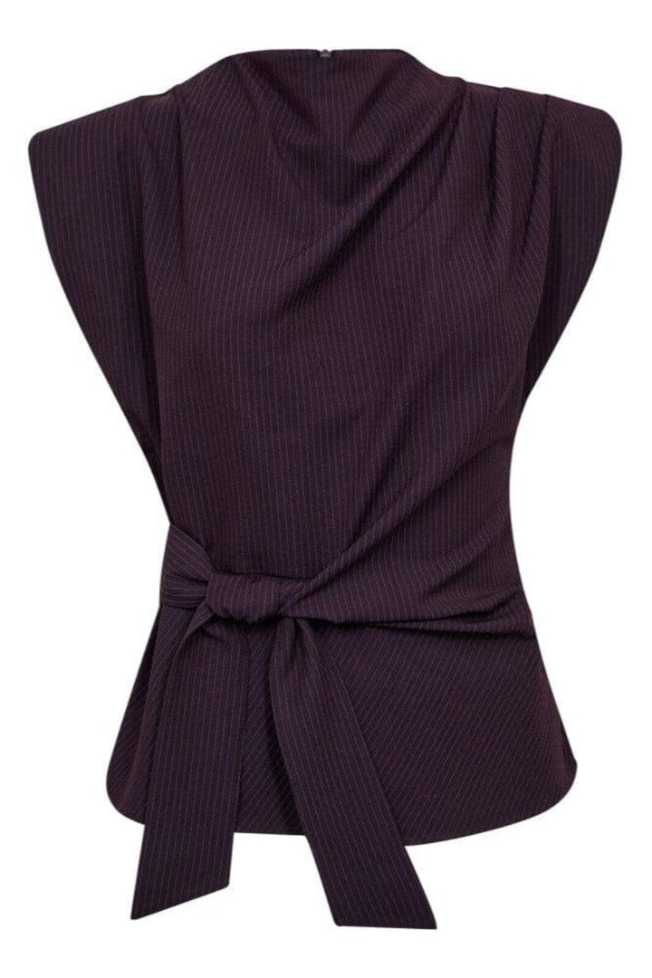 Co´Couture - Nolancc Pleat Top 35957 - 67 - Plum Toppe 