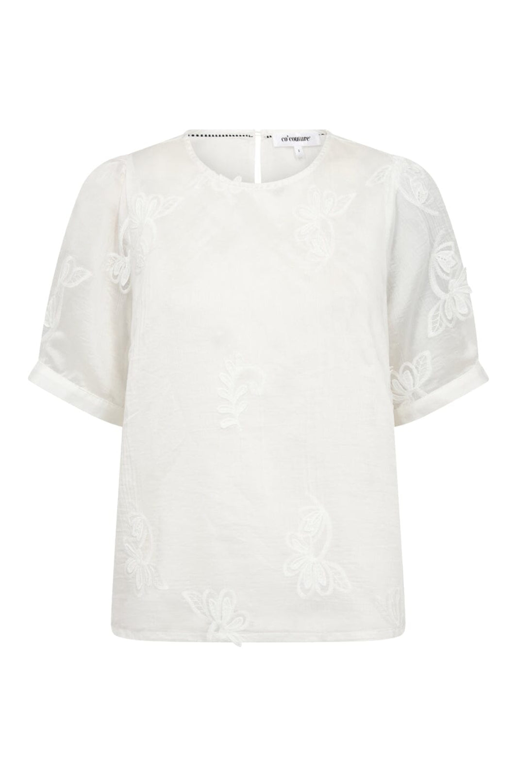 Co´Couture - Novincc Emb Ss Blouse 45188 - 11 - Off White