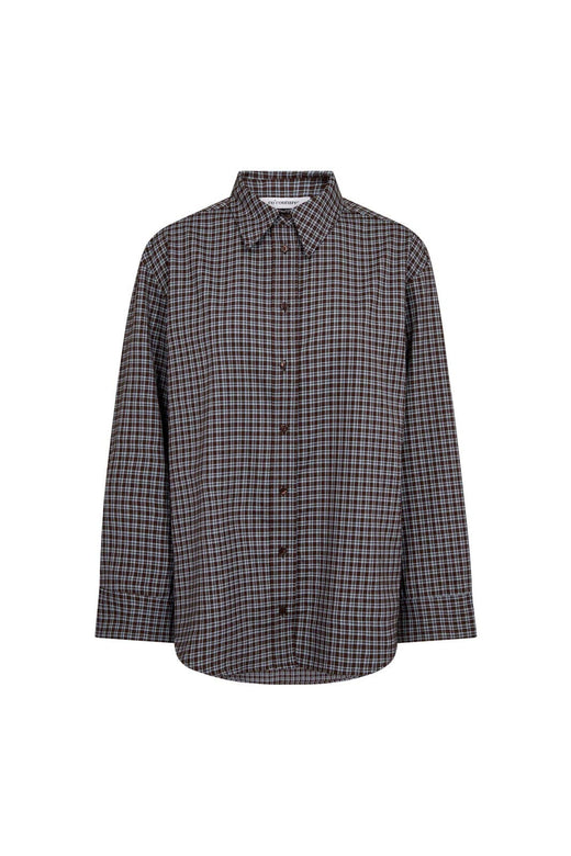 Co´Couture - Odemcc Check Cuff Shirt 500262 - 20003 - Dark Brown
