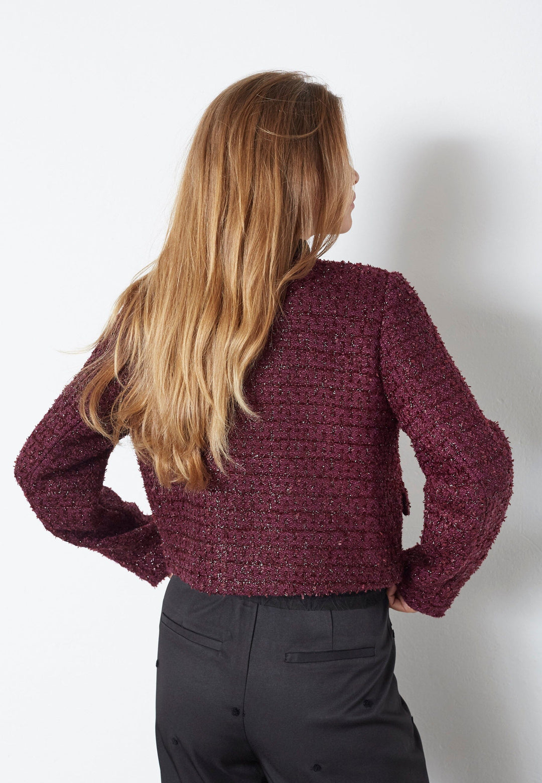 Co´Couture - Peachcc Boucle Jacket 30357 - 67 - Plum Jakker 