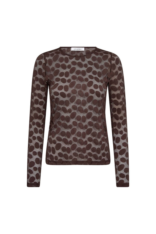 Co´Couture - Penolacc O-Neck Blouse 500266 - 20002 - Brown