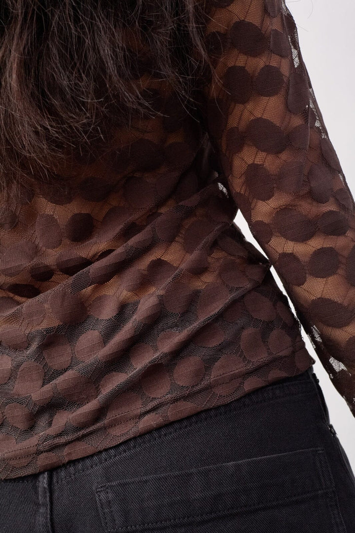 Co´Couture - Penolacc O-Neck Blouse 500266 - 20002 - Brown