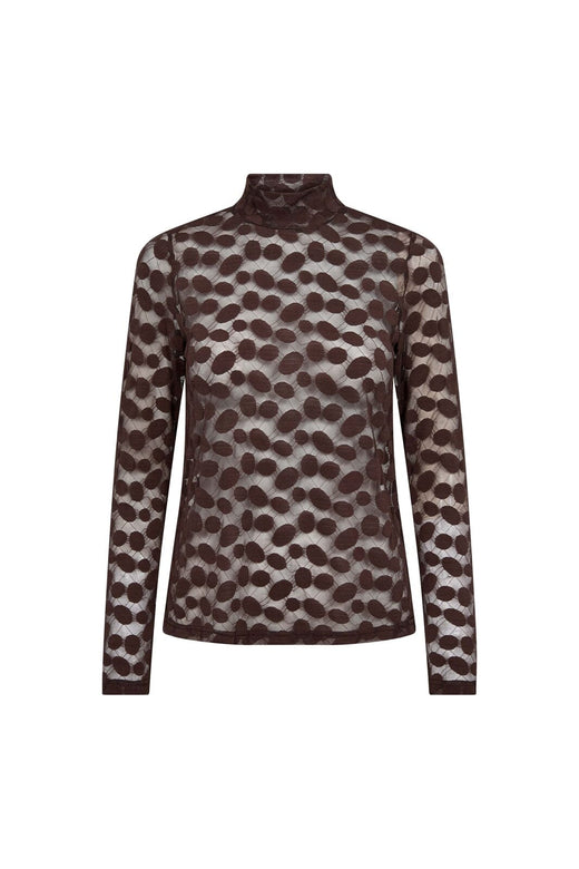 Co´Couture - Penolacc Turtleneck Blouse 500267 - 20002 - Brown