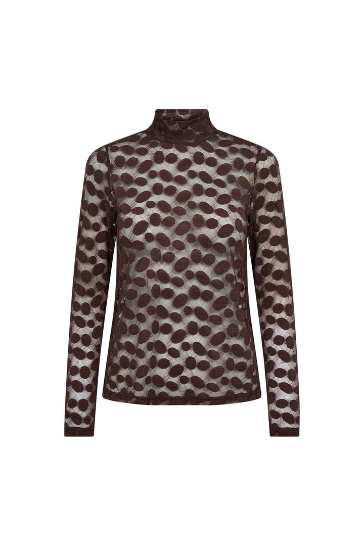 Co´Couture - Penolacc Turtleneck Blouse 500267 - 20002 - Brown