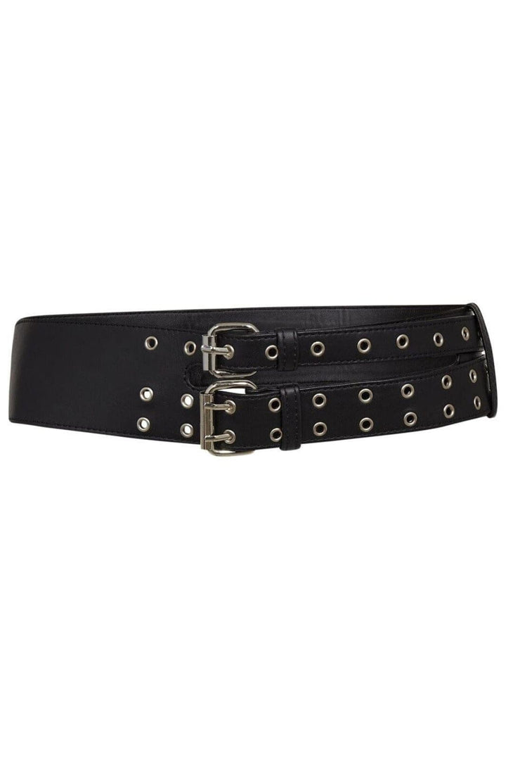 Co´Couture - Phoebecc Eyelet Double Belt 39068 - 96 - Black 