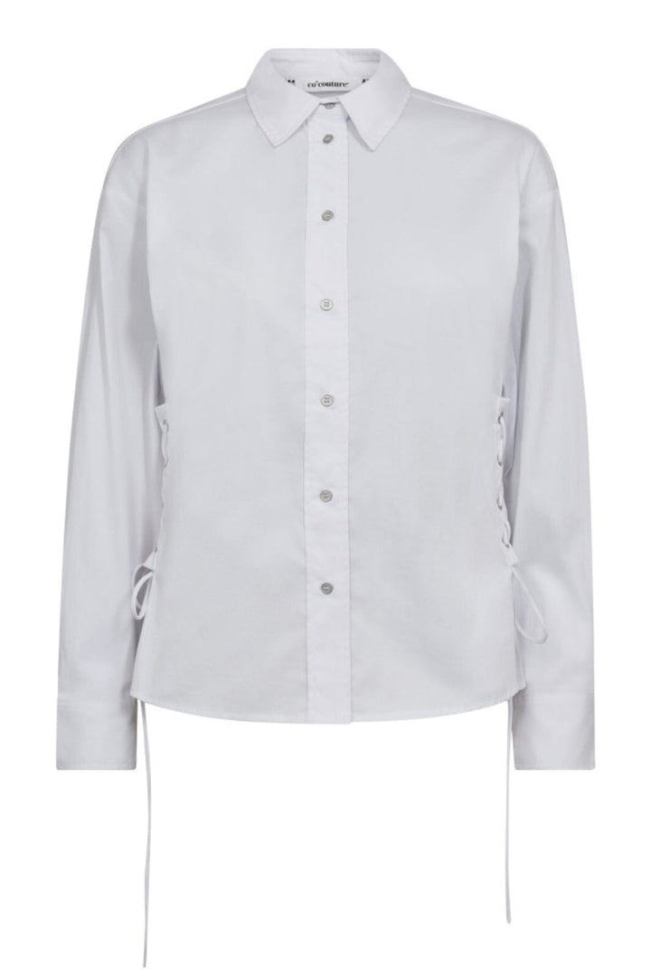 Co´Couture - Poppycc Eyelet Tie Shirt 35180 - 4000 - White