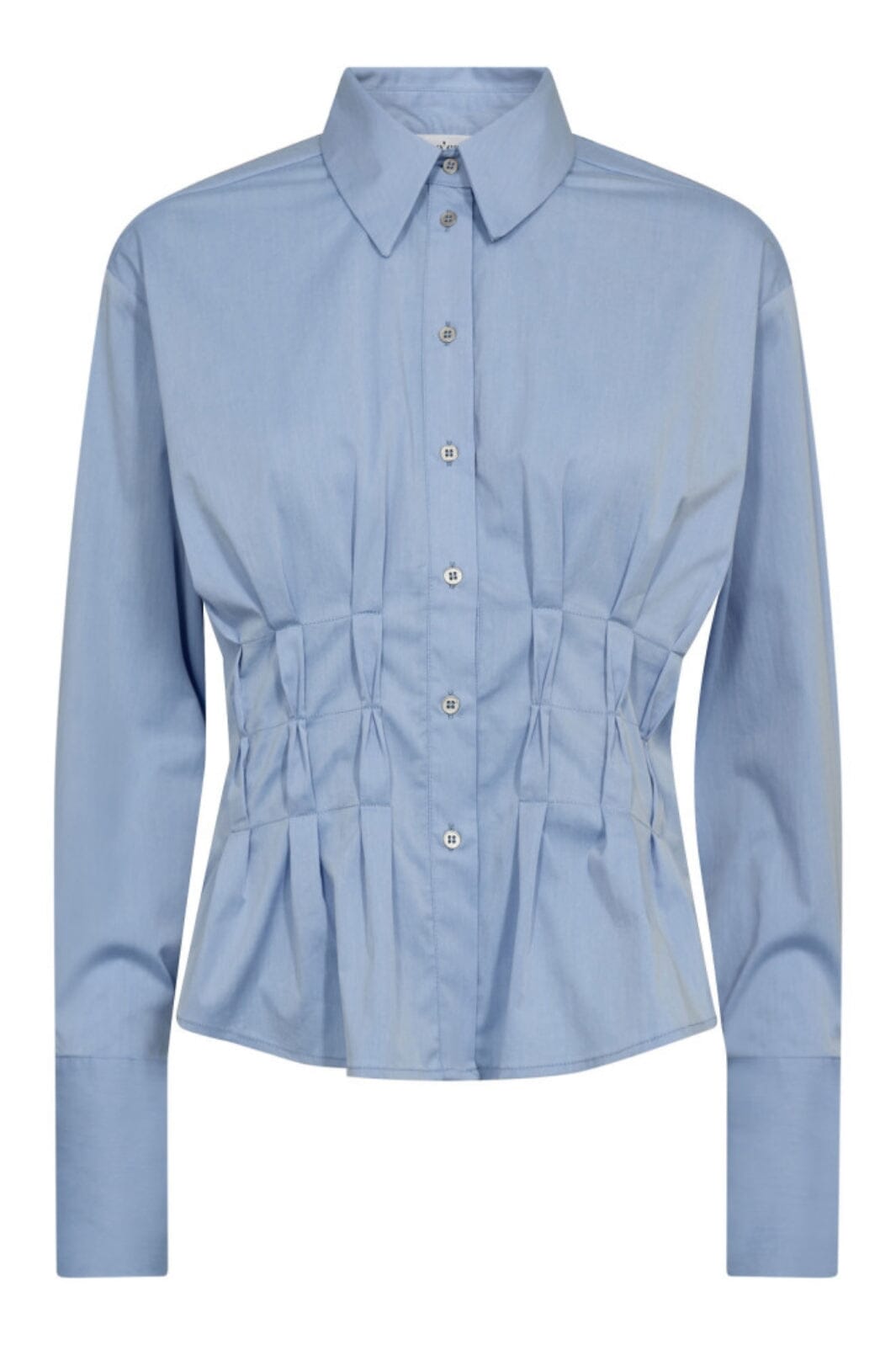 Co´Couture - Poppycc Pleat Waist Shirt 35174 - 23 - Pale Blue