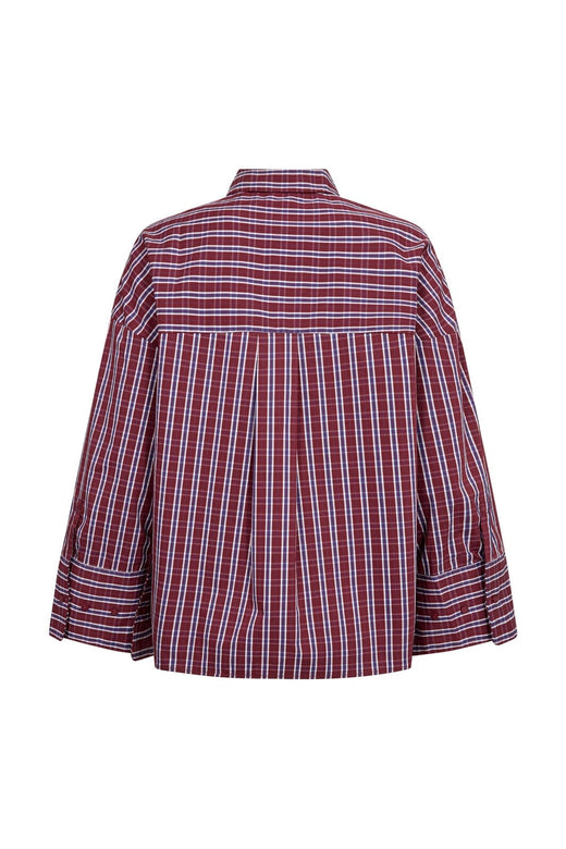 Co´Couture - Reneecc Check Cuff Shirt 500375 - 30006 - Berry Red