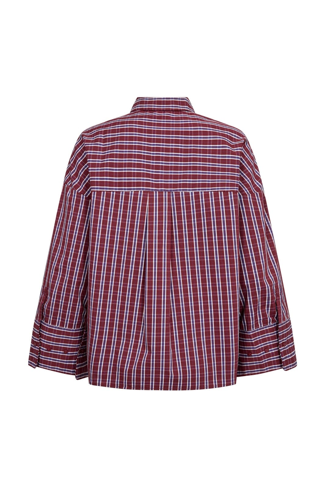 Co´Couture - Reneecc Check Cuff Shirt 500375 - 30006 - Berry Red