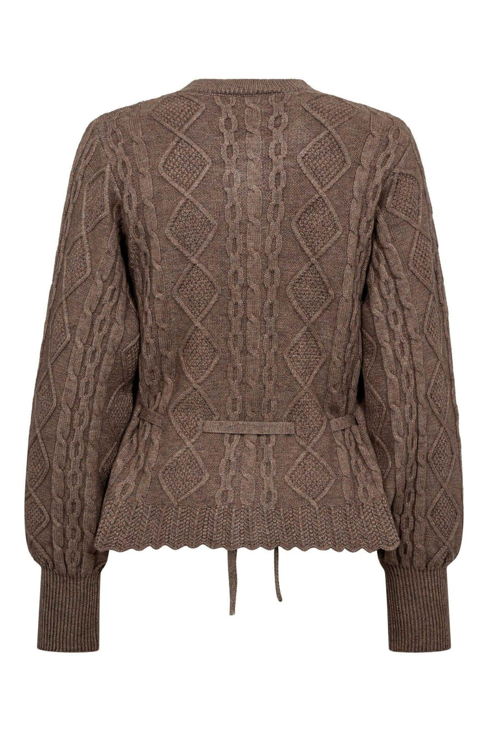 Co´Couture - Rowcc Cable Tie Cardigan 32166 - 154 - Walnut