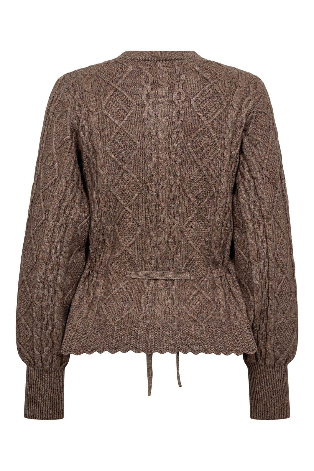 Co´Couture - Rowcc Cable Tie Cardigan 32166 - 154 - Walnut