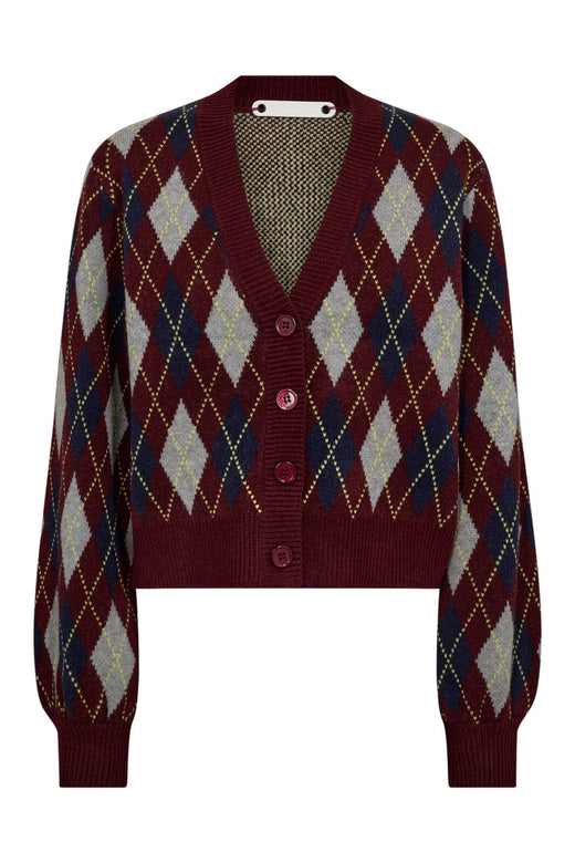 Co´Couture - Rowcc Check Cardigan 32212 - 87 - Winered