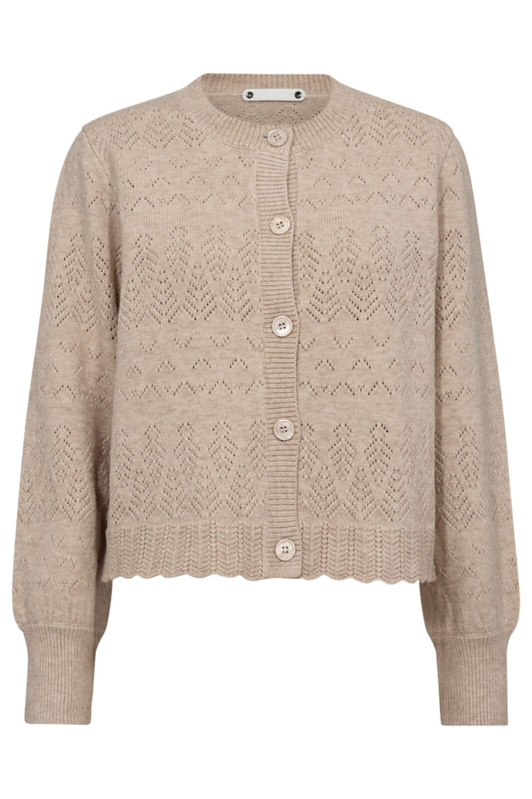 Co´couture - Rowcc Pointelle Puff Cardigan 32152 - 11 Off White Cardigans 