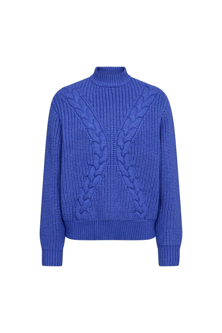 Co´Couture - Rowcc Rib Cable Knit 500272 - 40002 - New Blue