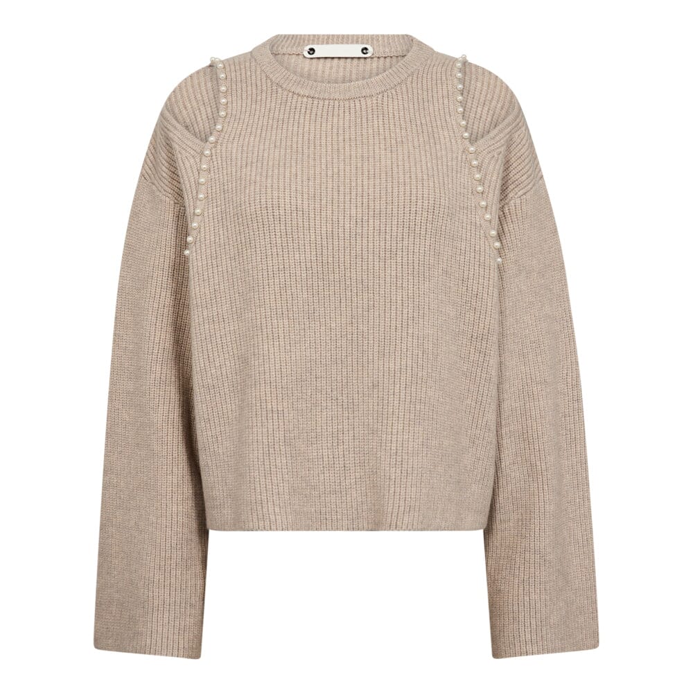 Co´Couture - Rowcc Rib Pearl Knit 32216 - 199 - Bone