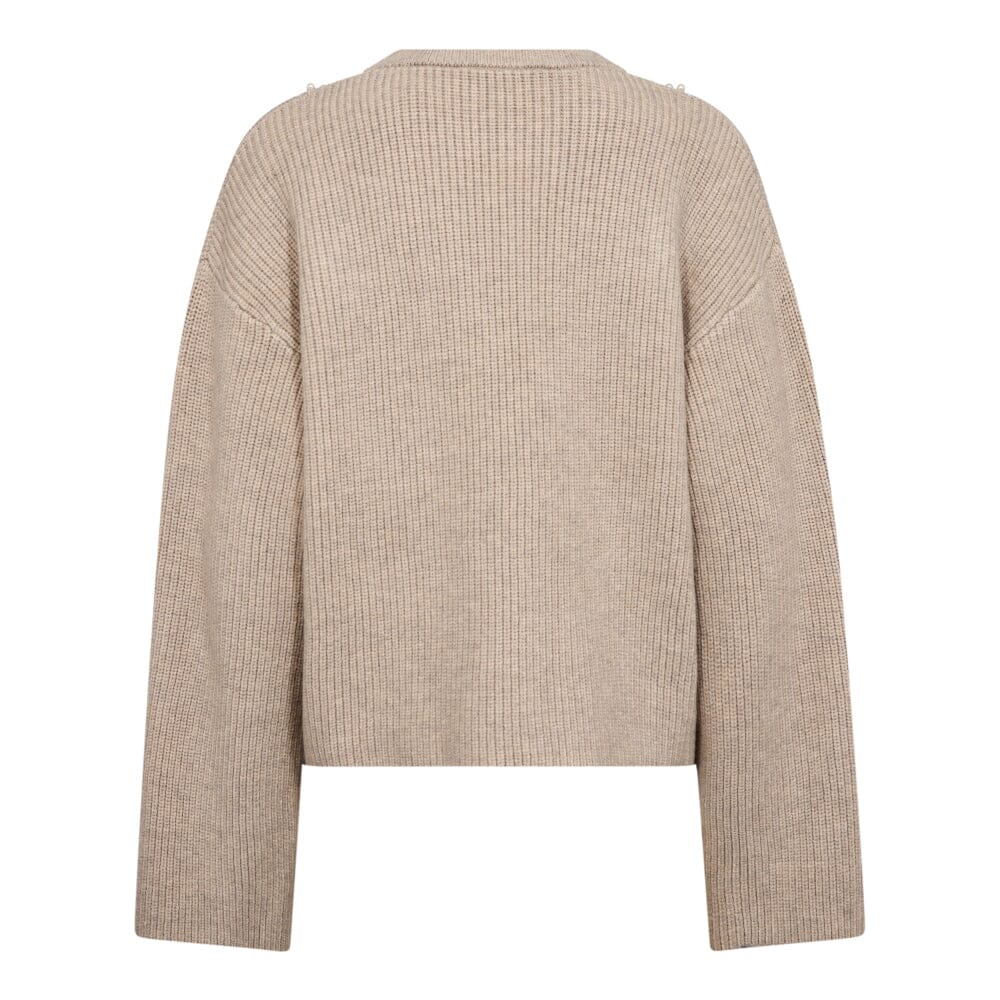 Co´Couture - Rowcc Rib Pearl Knit 32216 - 199 - Bone