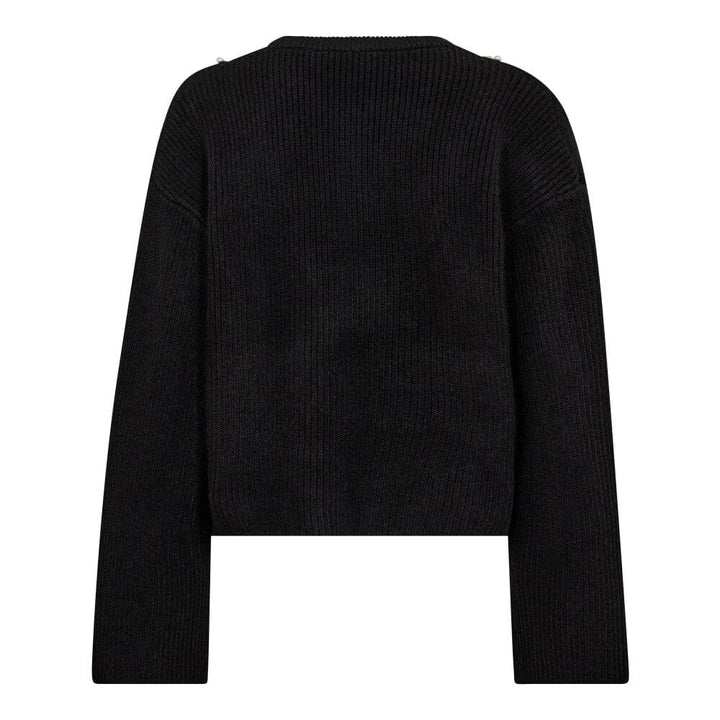 Co´Couture - Rowcc Rib Pearl Knit 32216 - 96 - Black
