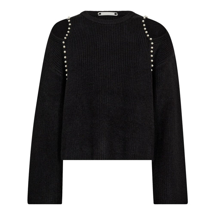 Co´Couture - Rowcc Rib Pearl Knit 32216 - 96 - Black