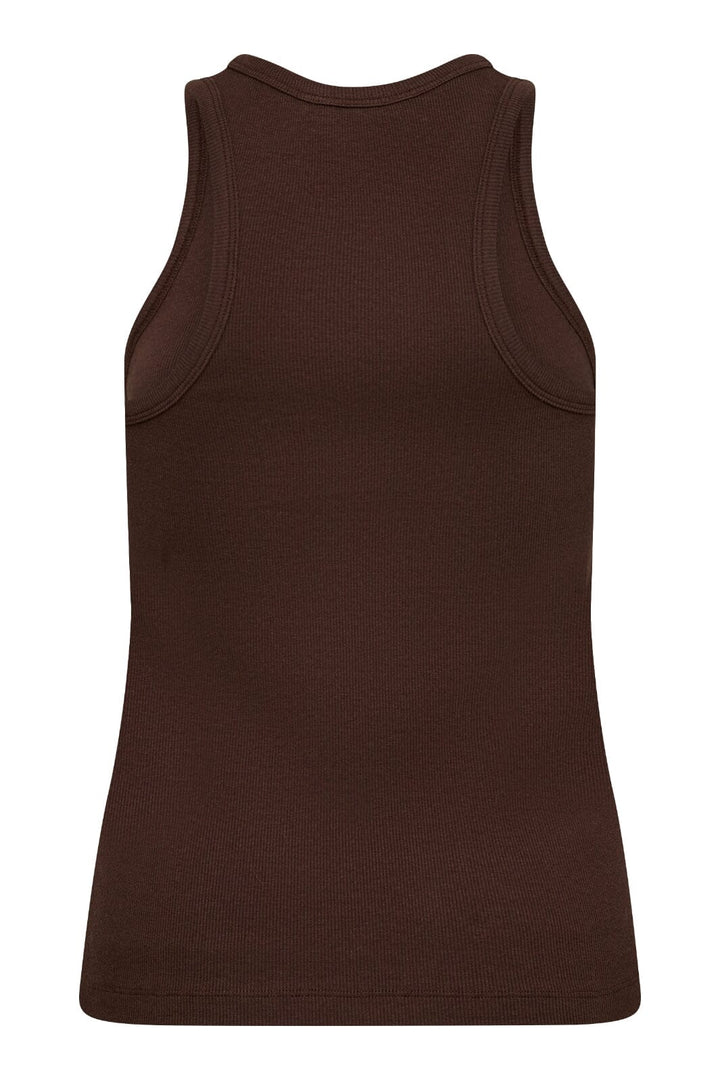 Co´Couture - Saharacc Embroidery Tank Top 33151 - 83 - Mocca