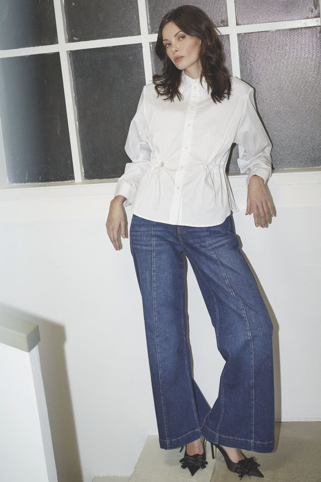 Co´Couture - Sannacc Tie Waist Shirt 35893 - 4000 - White