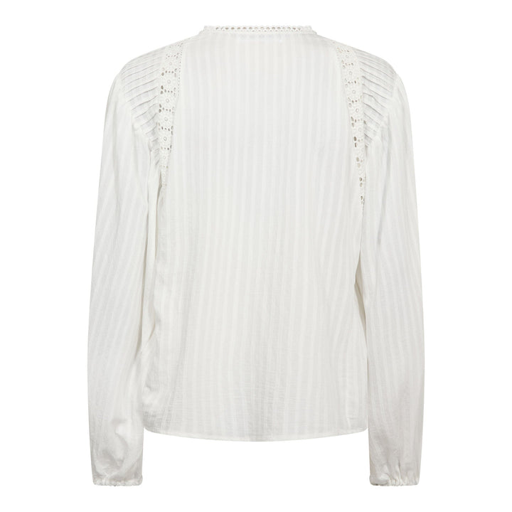 Co´Couture - Sennecc Lace Blouse 500568 - 10001 - White Bluser 