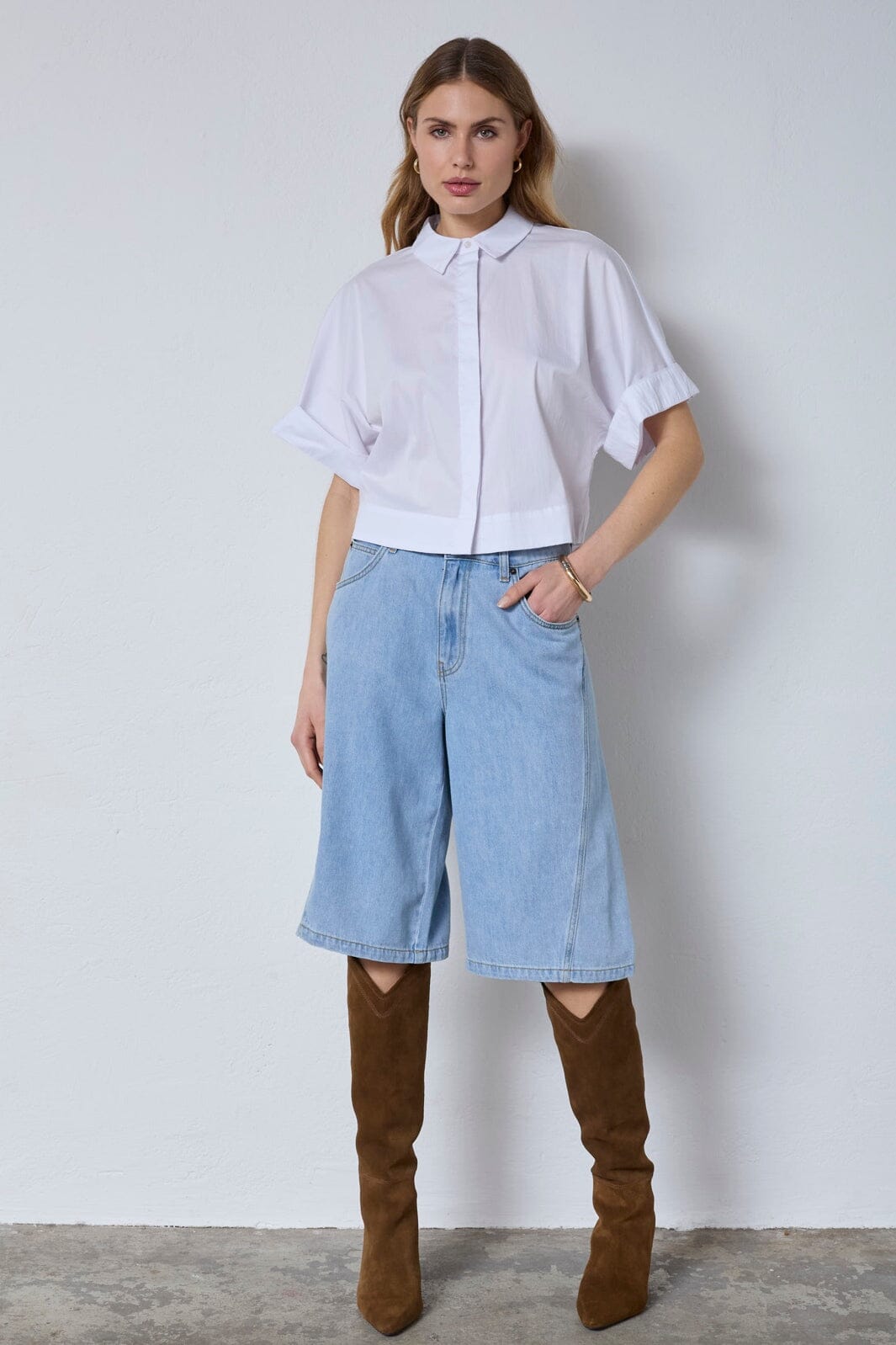 Co´Couture - Sharoncc Bermuda 41142 - 114 - Fade Denim